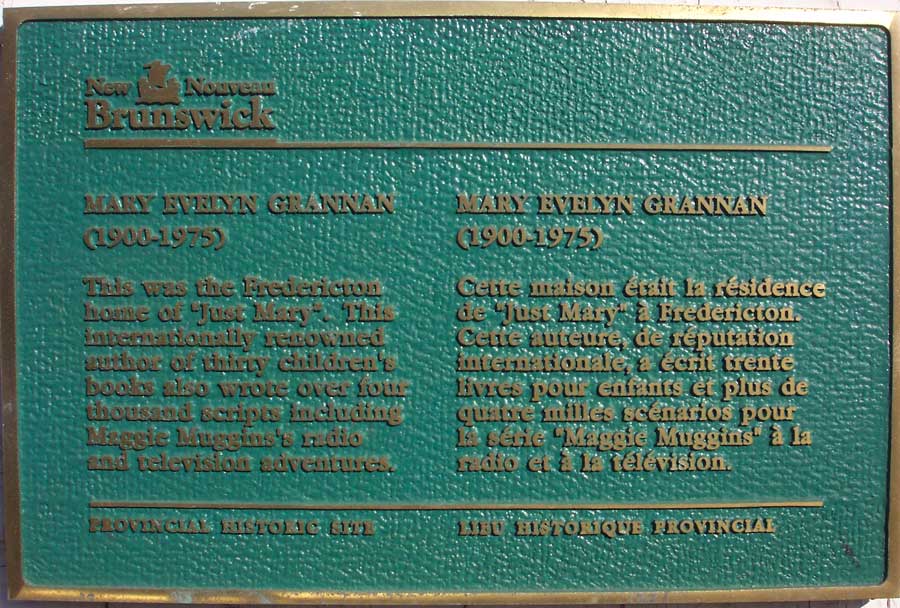 Plaque installed on the Grannan home.